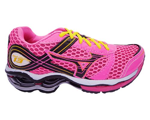 Tênis Feminino Mizuno Wave Creation 13 Rosa e Preto MOD:7317